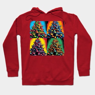 Tinsel Twist: Pop Art's Festive Fir - Christmas Tree Hoodie